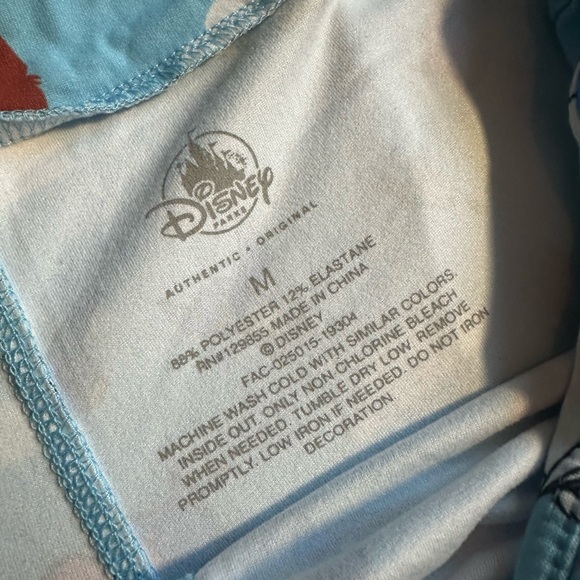 Disney Parks Birds of a Feather Leggings Women’s Medium Blue Graphic Stretch - Picture 4 of 4